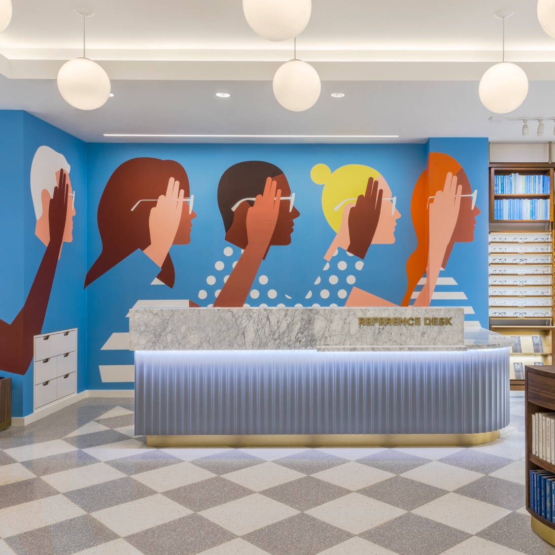 Front desk at an optical store