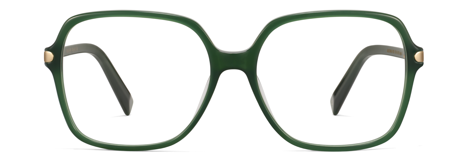 Alston glasses in poblano with polished gold