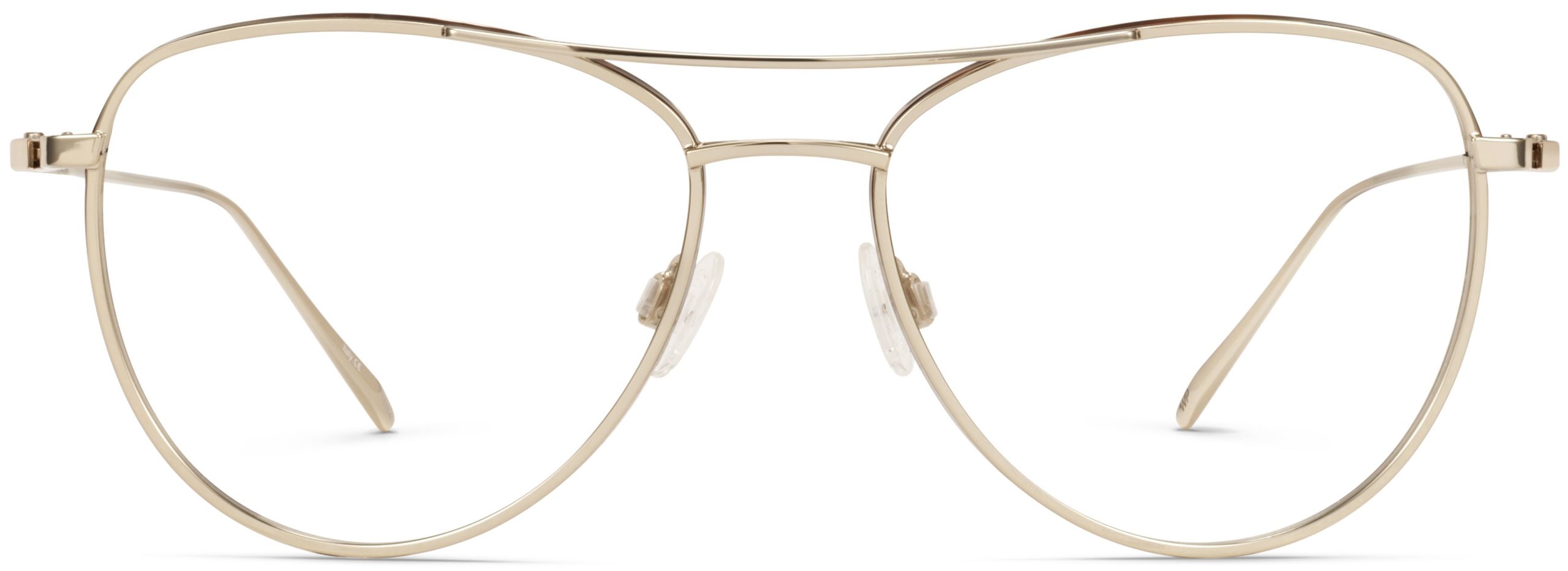 Sanaa glasses in polished gold with oak barrel