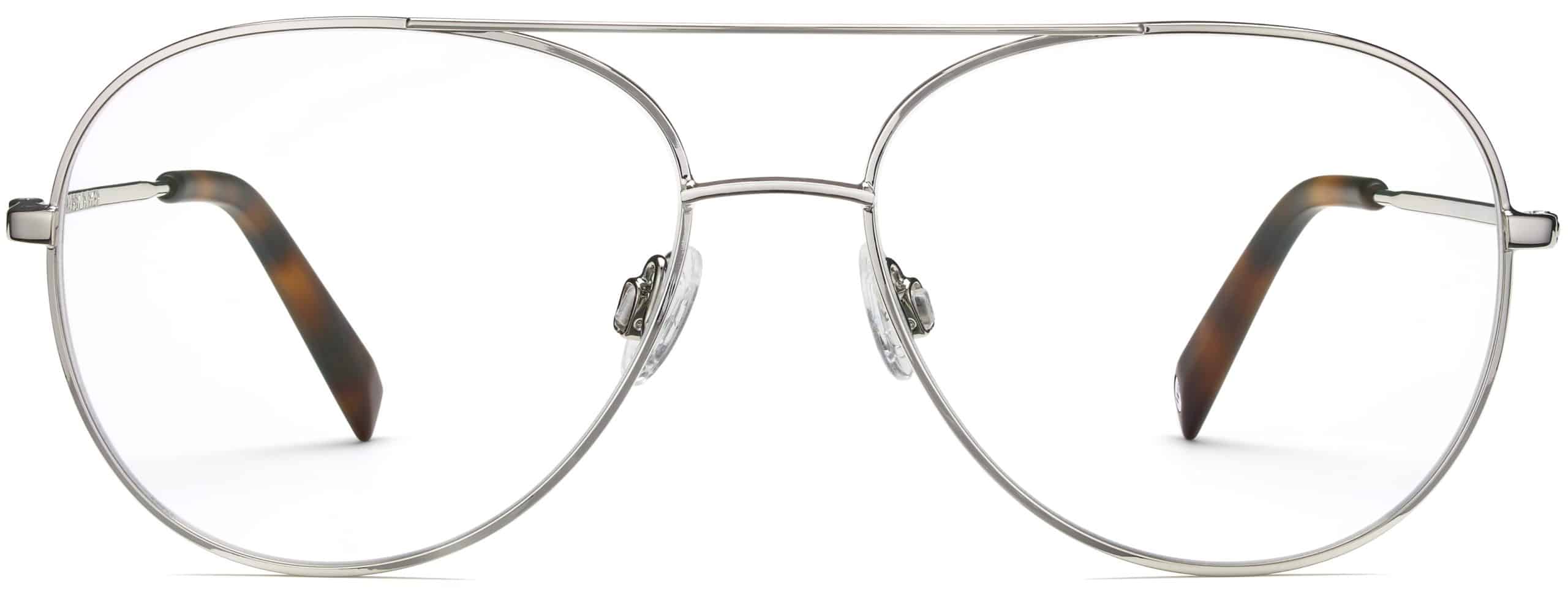 York glasses in polished silver