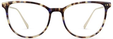 Maren glasses in Violet Magnolia with Polished Gold