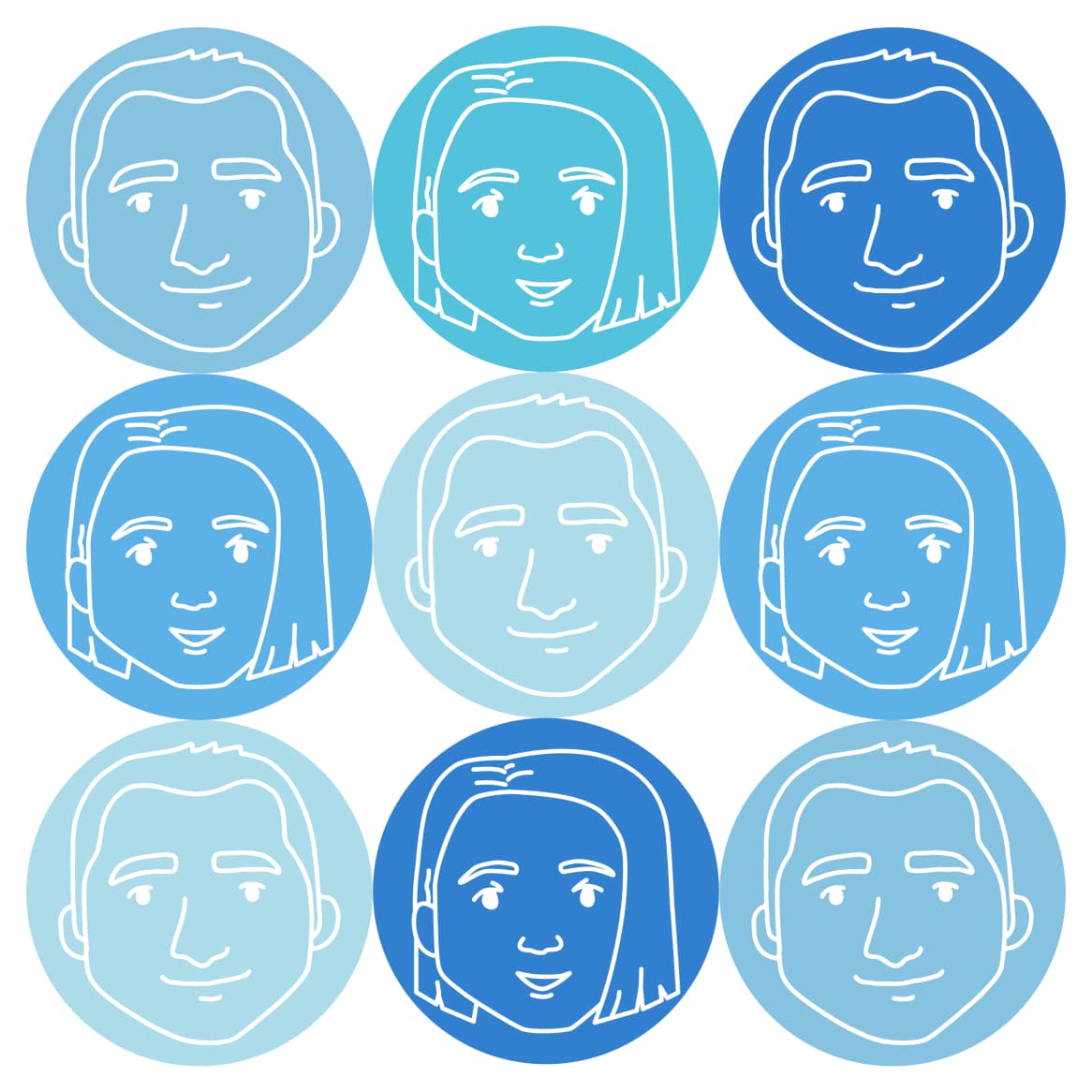 Compilation of square faces