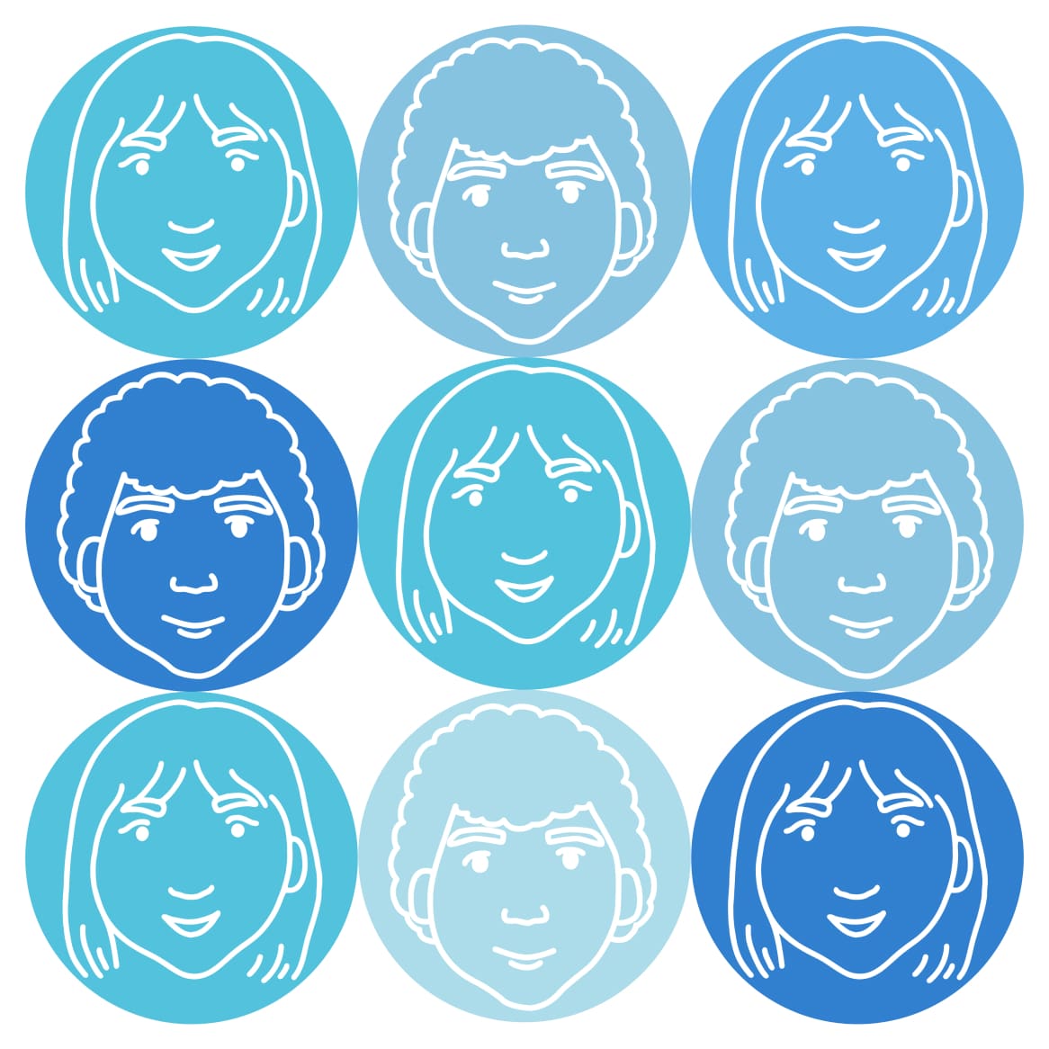 Compilation of heart-shaped faces