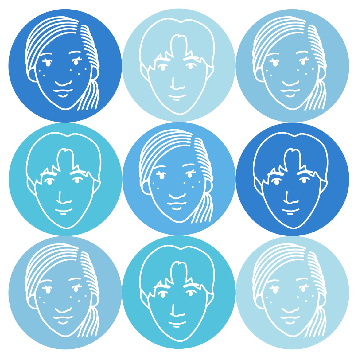 Compilation of diamond-shaped faces