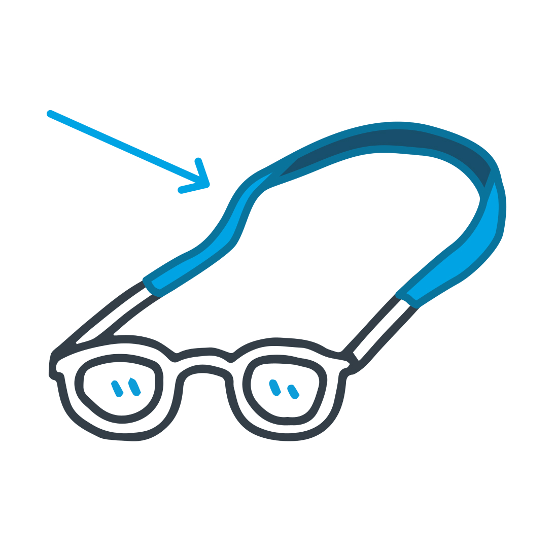 Illustration of an eyewear band