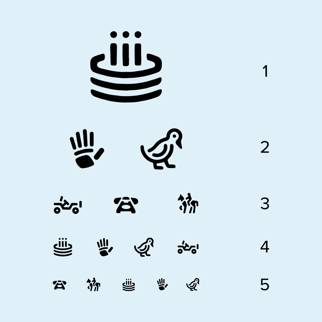 Illustration of an Allen figure test chart