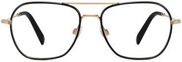Abe glasses in Brushed Ink with Polished Gold