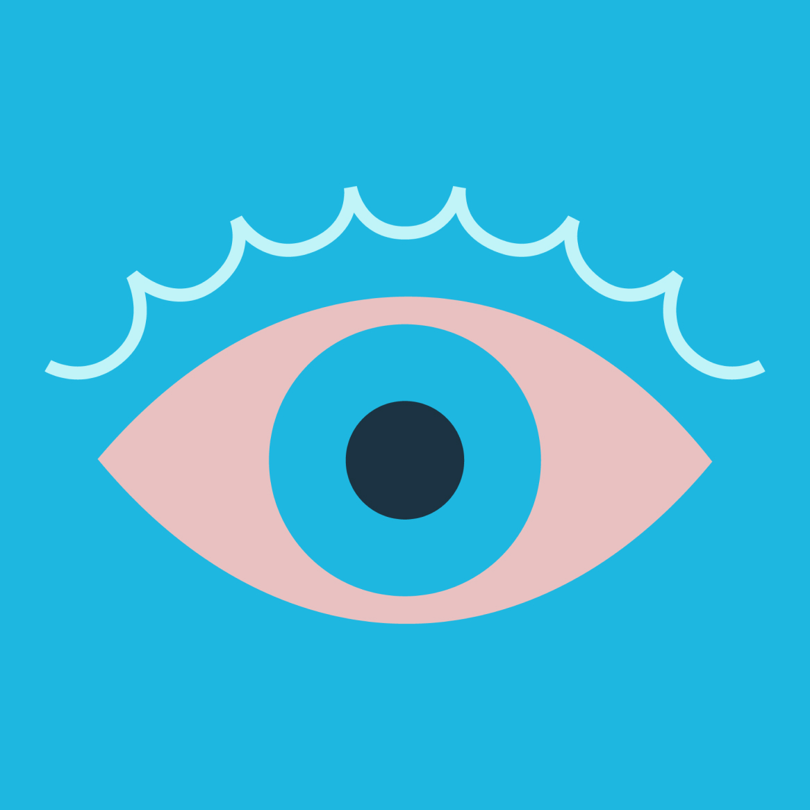 Artwork depicting a dry eye