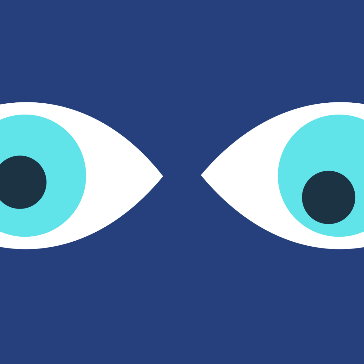 Artwork depicting a lazy eye