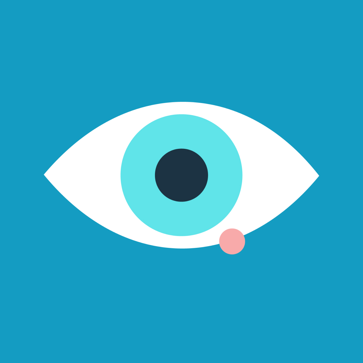 Artwork depicting an eye with a stye