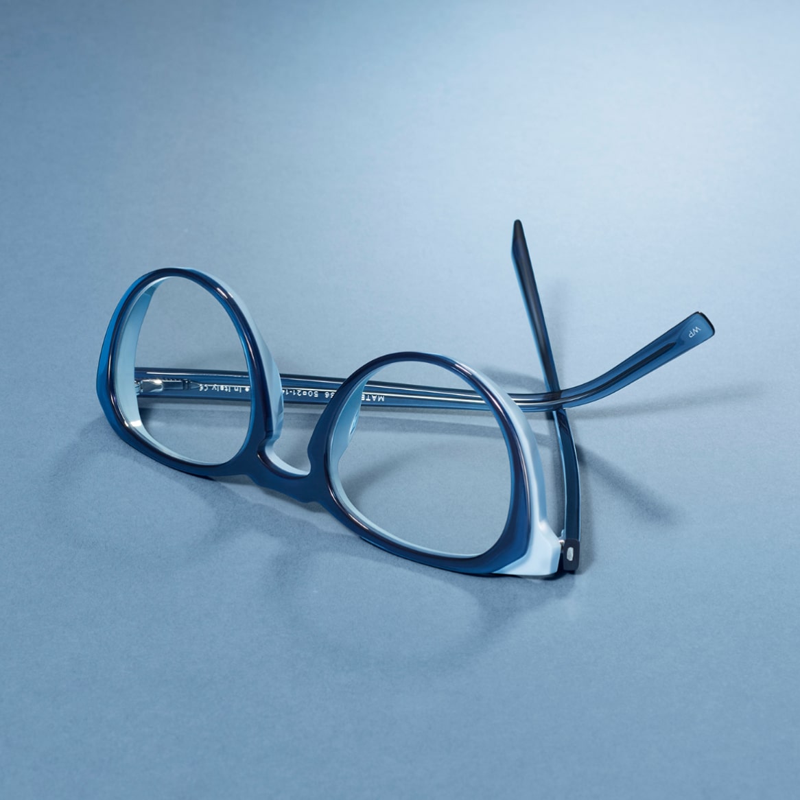 A pair of glasses with single-vision lenses