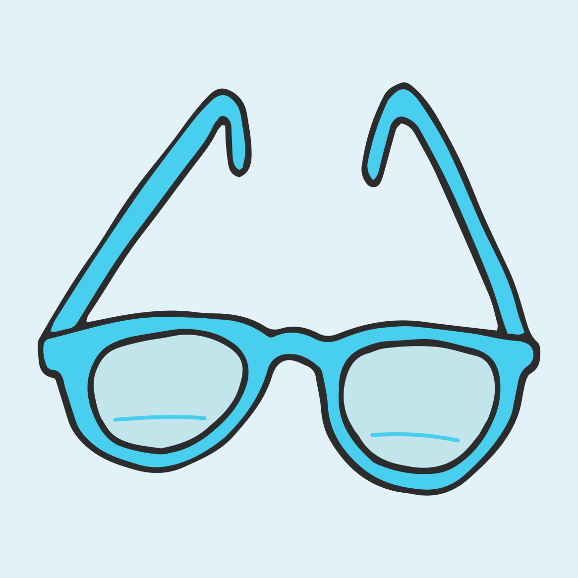 Illustration of a pair of bifocals