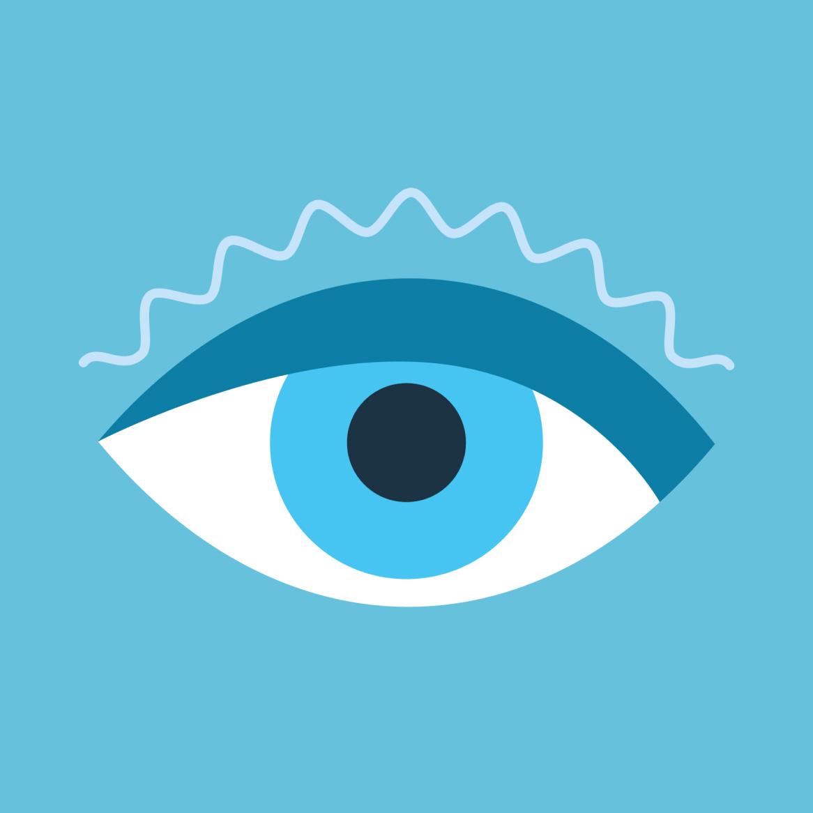 Illustration of a twitching eye