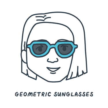Gif of 70s style sunglasses
