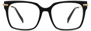 Vela glasses in Jet Black with Polished Gold