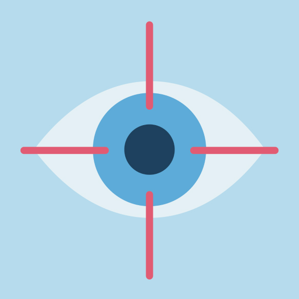 Eye in LASIK crosshairs