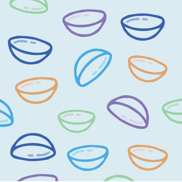 prescription colored contacts illustration