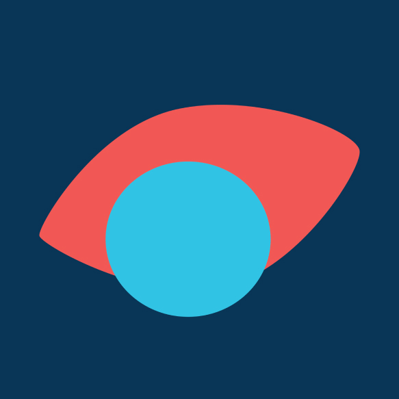 Stylized image of red eyes