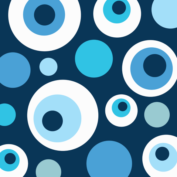 Stylized eyeballs on a blue background