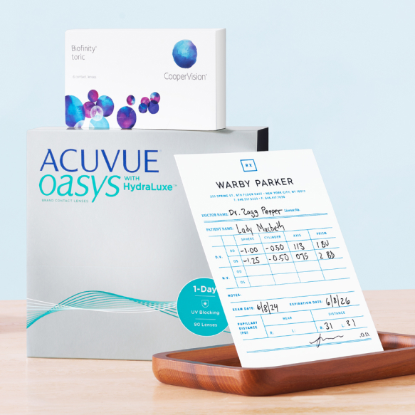 Contact lenses and a prescription